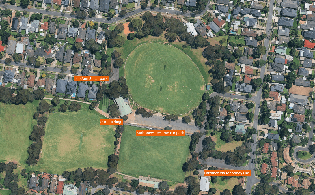 Satellite view of Mahoneys Reserve, Forest Hill